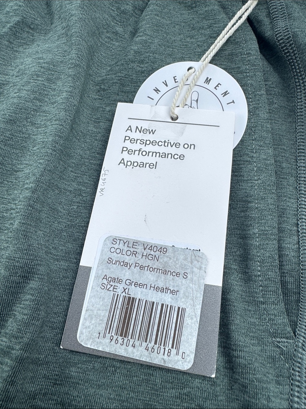 Vuori Sunday Performance Sweatpant Agate Green Heather Men's XL NWT